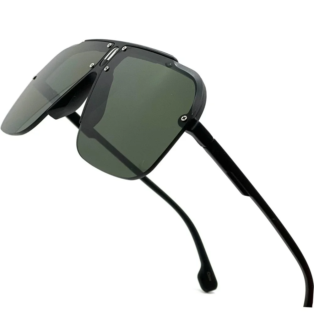 Sunglasses Men Designer Fashion Square Model Dark Green Lens UV Protection Gafas